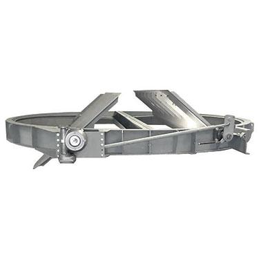 One or two blade/flap flange mounted stack damper for gas isolation